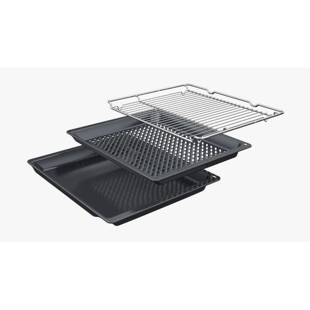 Built-in oven BOSCH HBA572EM3 jet black matt transparent, 60 x 60 cm, AirFry function