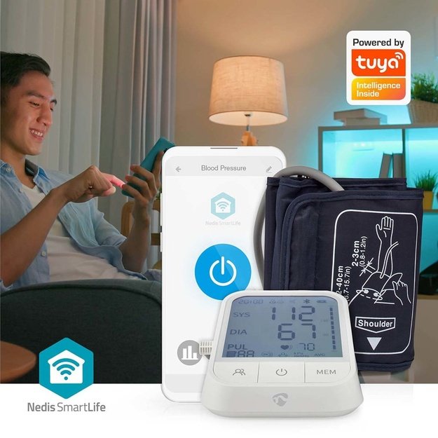 Nedis BTHBP10WT blood pressure unit Upper arm Automatic 1 user(s)