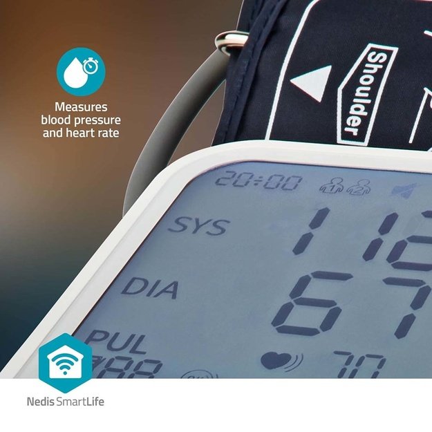 Nedis BTHBP10WT blood pressure unit Upper arm Automatic 1 user(s)