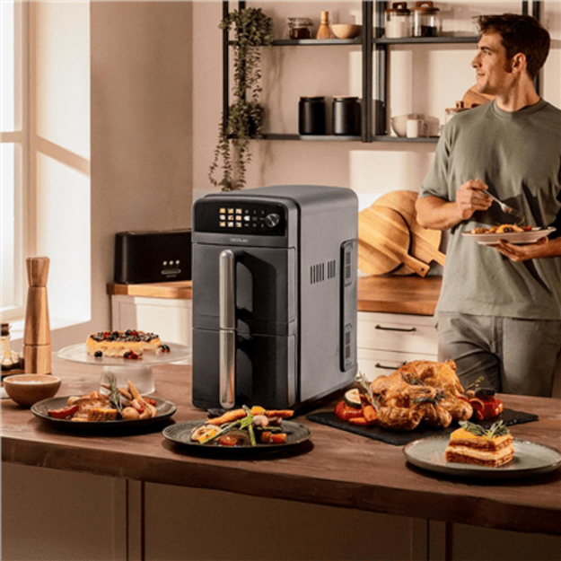 Cecotec Double hot air fryer | Cecofry DuoLevel 10000 | Power 2400 W | Capacity 10 L | Black