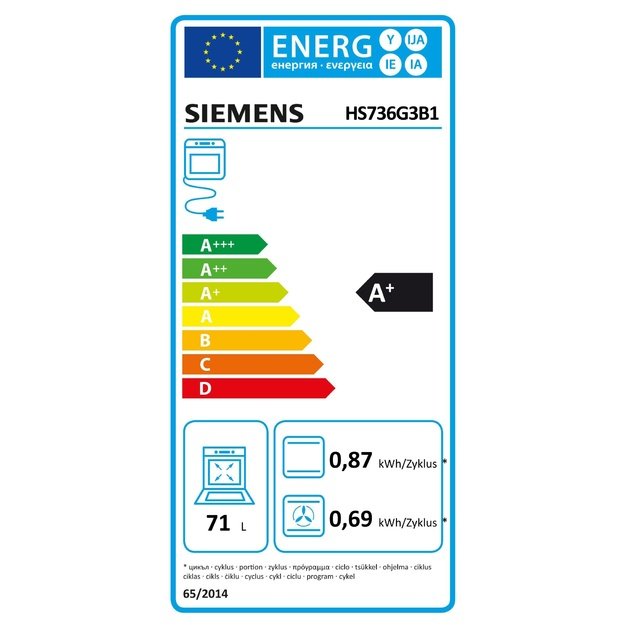 Orkaitė SIEMENS HS736G3B1
