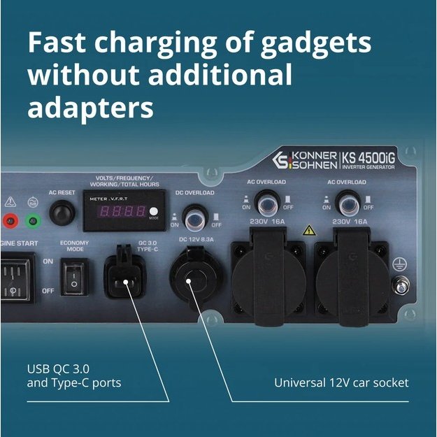 Inverterinis generatorius KS 4500iG KONNER  amp SOHNEN