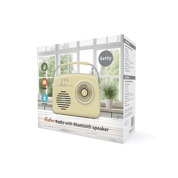Setty Bluetooth speaker with radio Retro P350  Beige