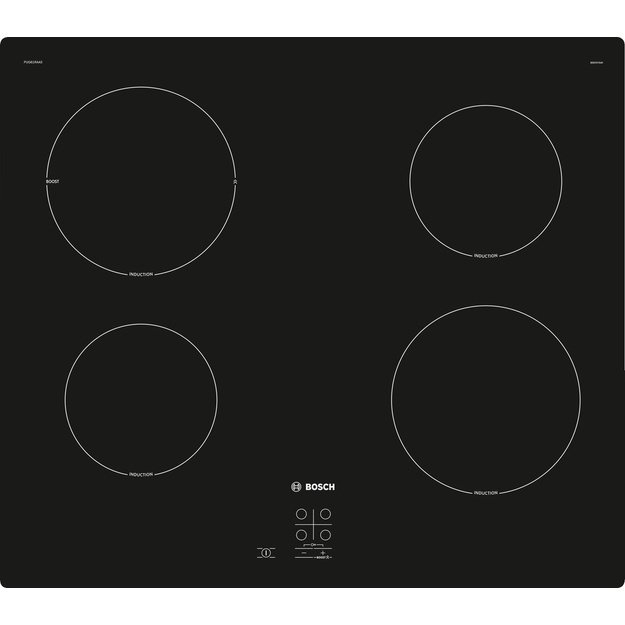 Bosch Serie 2 PUG61RAA5E hob Black Built-in 60 cm Zone induction hob 4 zone(s)