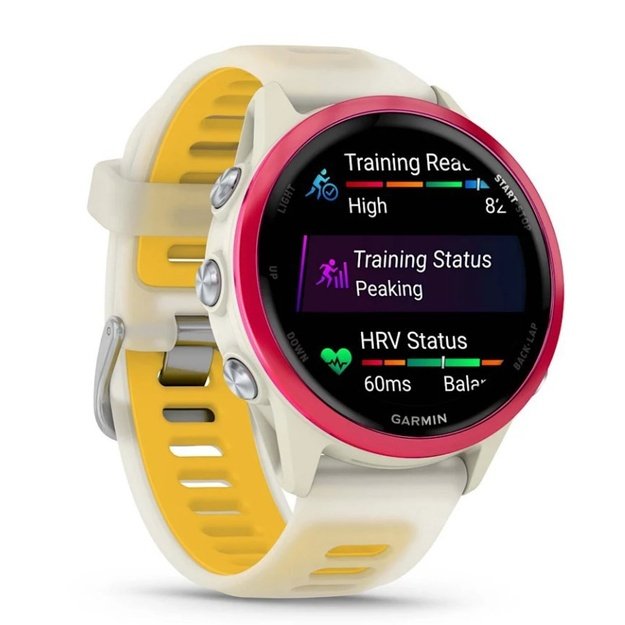 Garmin Forerunner 570 3.05 cm (1.2 ) AMOLED 42 mm Digital 390 x 390 pixels Touchscreen Pink, White Wi-Fi GPS (satellite)