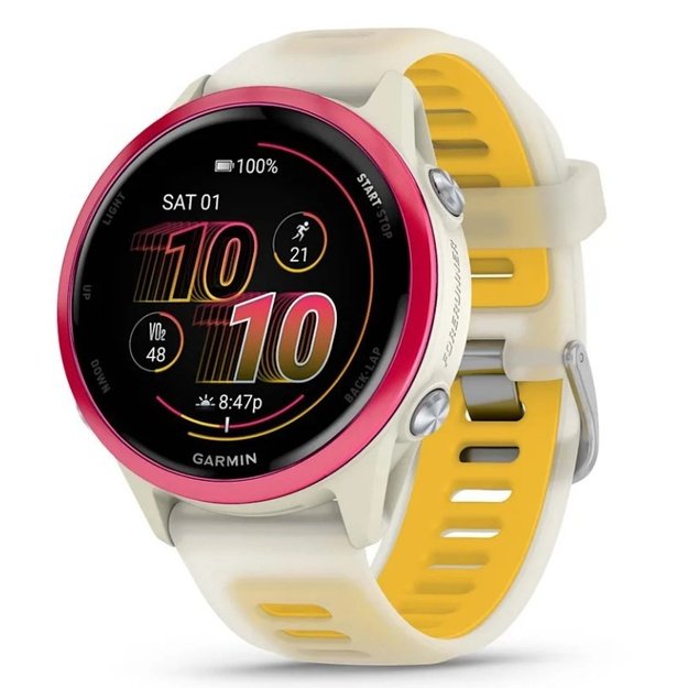 Garmin Forerunner 570 3.05 cm (1.2 ) AMOLED 42 mm Digital 390 x 390 pixels Touchscreen Pink, White Wi-Fi GPS (satellite)