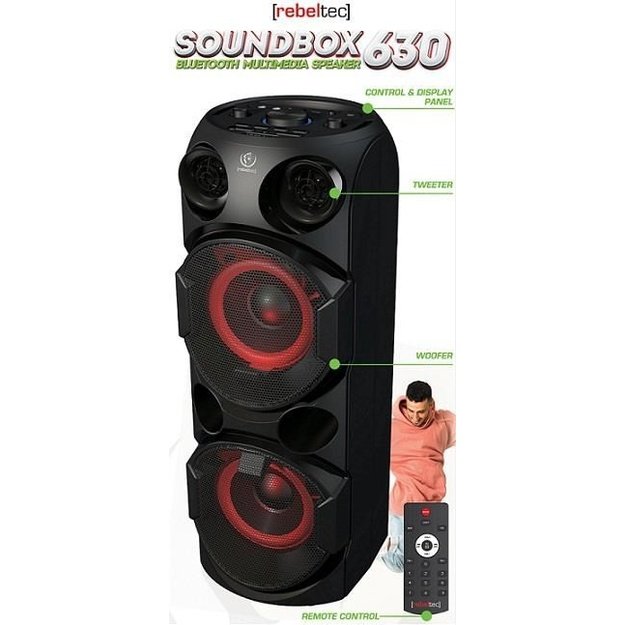 Rebeltec SoundBox 630 Portable Bluetooth player  70W RMS