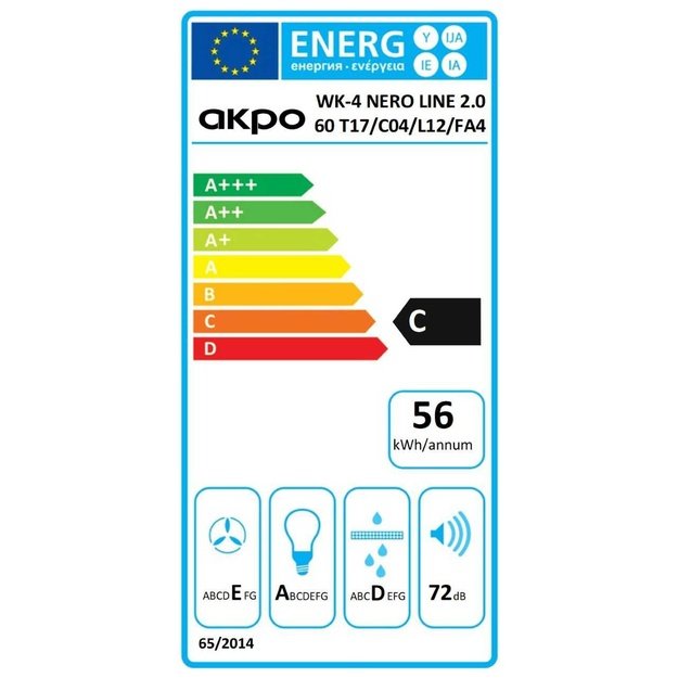 Hood AKPO WK-4 NERO LINE 2.0 60 WHITE T300 LED