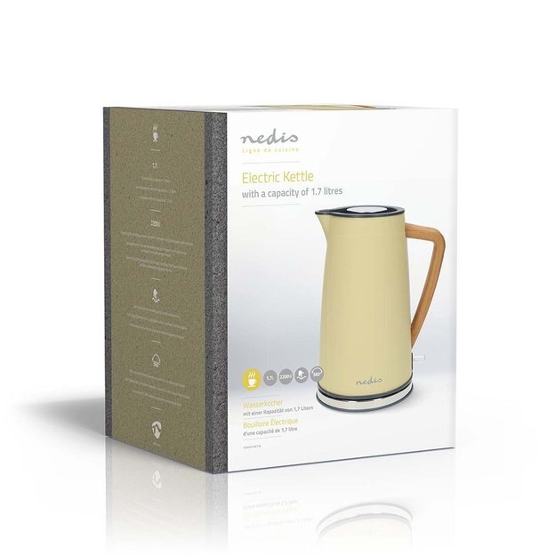 Nedis KAWK510EYW electric kettle 1.7 L 2200 W Yellow