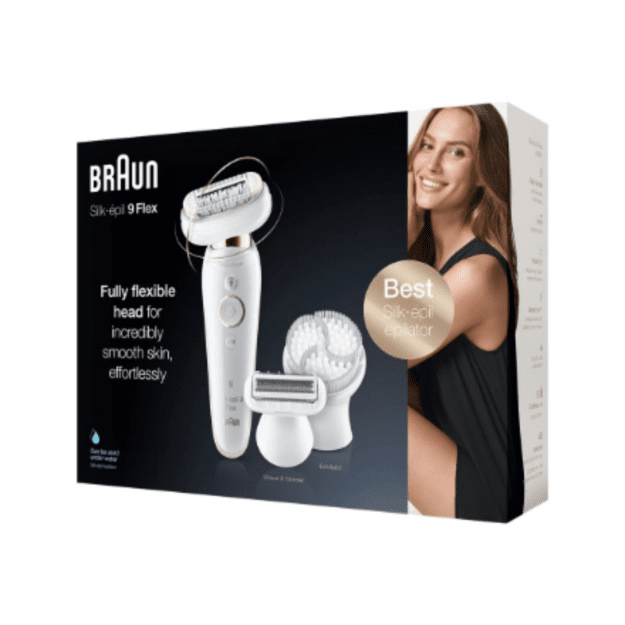 Braun Epilator | Silk-&eacute;pil 9 Flex SES9-030 3D | Operating time (max) 50 min | Number of power levels 2 | Wet & Dry | White