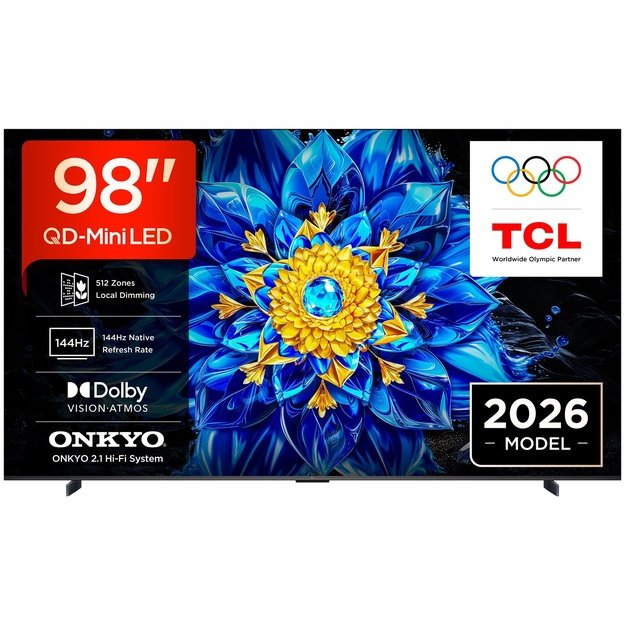TCL P8L 98P8L TV 2.49 m (98 ) 4K Ultra HD Smart TV Wi-Fi Black 1000 cd/m&sup2;