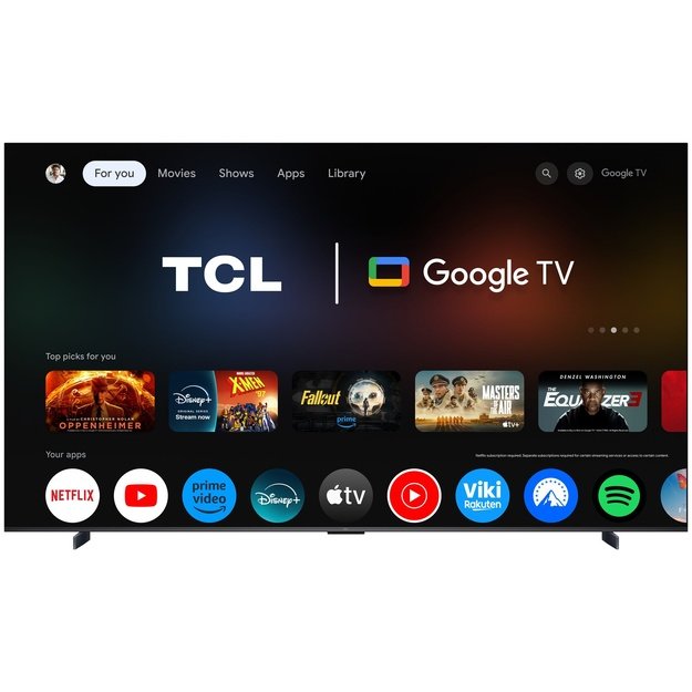 TCL P8L 98P8L TV 2.49 m (98 ) 4K Ultra HD Smart TV Wi-Fi Black 1000 cd/m&sup2;