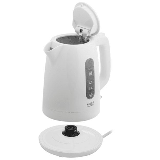 Adler Kettle | AD 1380w | Electric | 2200 W | 1 L | Polypropylene | 360&deg; rotational base | White