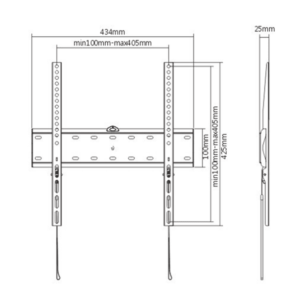 Gembird | Wall mount | WM-55F-02 | Fixed | 32-55   | Maximum weight (capacity) 40 kg | Black