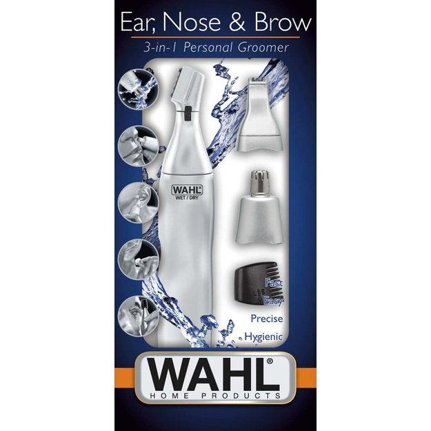 Wahl Ear, Nose and Brow 3-In-1 precision trimmer Silver