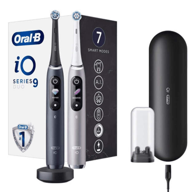 Oral-B Electric Toothbrush iO 9 Series Duo Rechargeable For adults Number of brush heads included 2 Black Onyx/Rose Number of