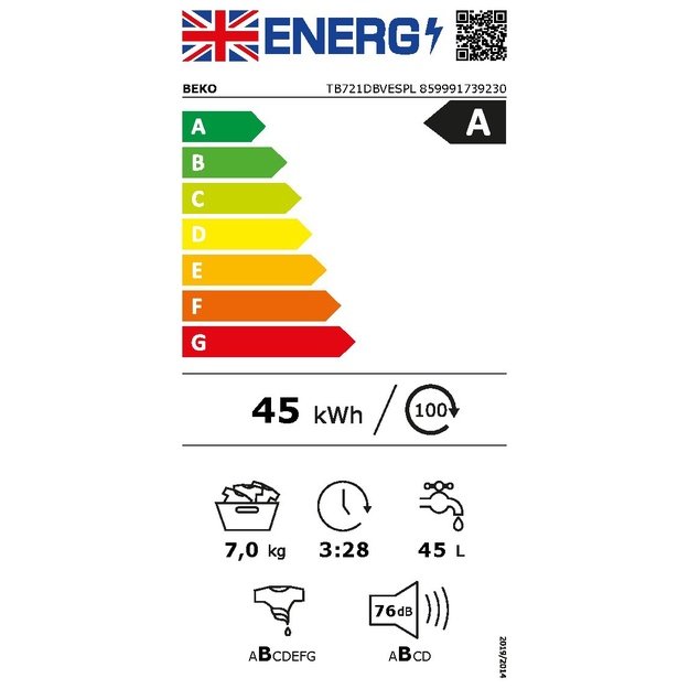 Skalbyklė BEKO TB721DBVESPL