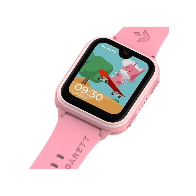 I&scaron;manusis laikrodis su lietuvi&scaron;ku meniu Garett Kids Vibe AI 4G su GPS, kamera, Pink