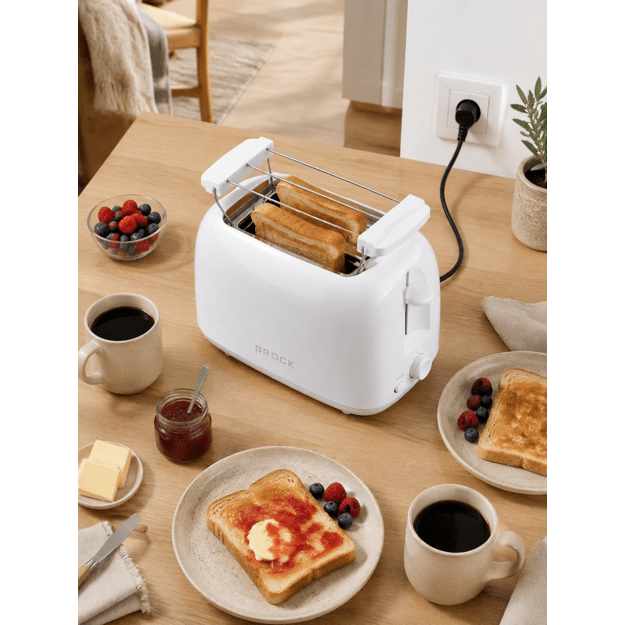 Brock BT 1008 WH Toaster 650-750W, White