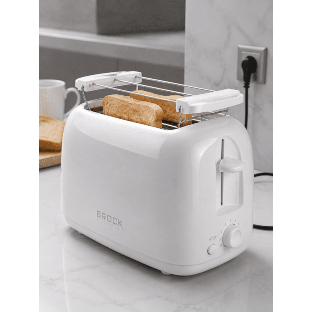 Brock BT 1008 WH Toaster 650-750W, White