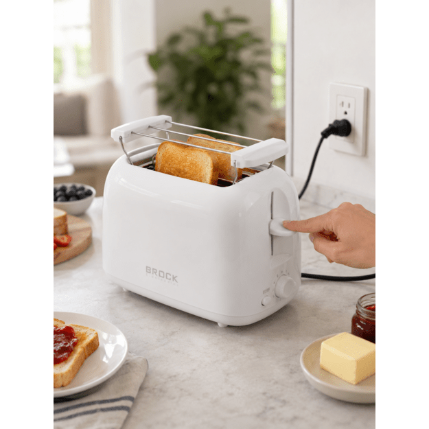 Brock BT 1008 WH Toaster 650-750W, White