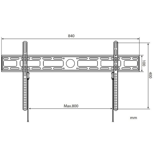 Techly Wall Mount for LED LCD TV 42-80 Ultra Slim Fixed H400mm  ICA-PLB 840