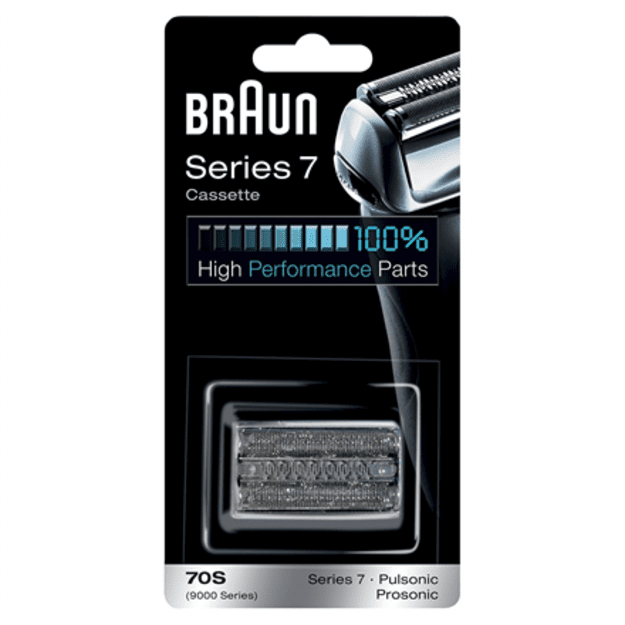 BRAUN Series 7 70S Replacement foil & cutter for electric shaver Series 7, Pulsonic, Prosonic Black