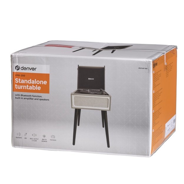 Denver VPR-250 retro turntable with FM radio, Bluetooth and USB