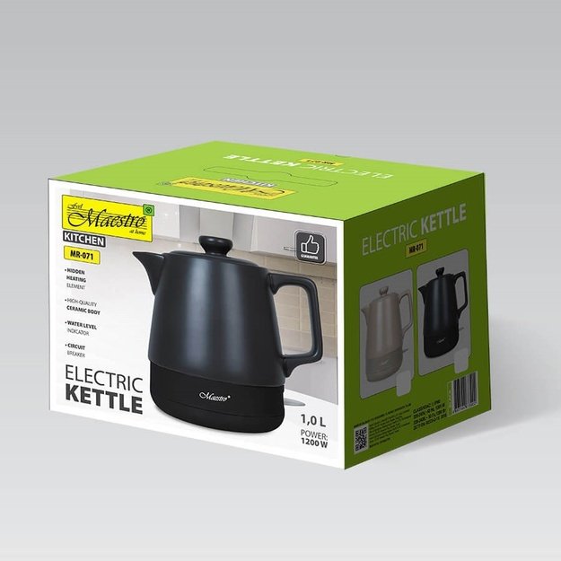 Electric kettle MAESTRO MR-071 1 l Black