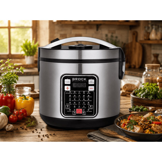 Brock MC 3203 Multicooker 5L 900W, Black/Steel