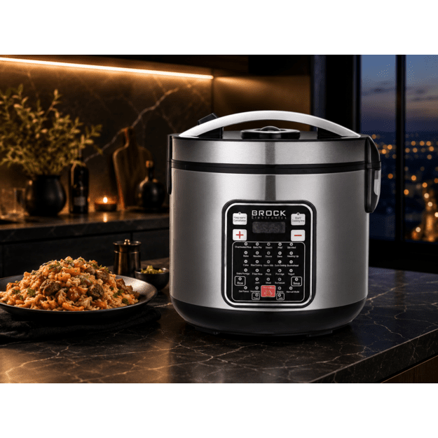 Brock MC 3203 Multicooker 5L 900W, Black/Steel