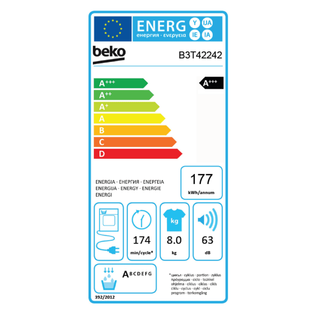 Dryer BEKO B3T42242