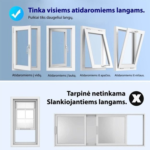 Lango tarpinė Adolus (400 cm) mobiliam oro kondicionieriui