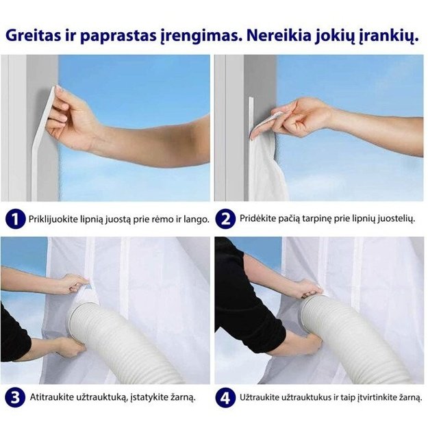 Lango tarpinė Adolus (400 cm) mobiliam oro kondicionieriui