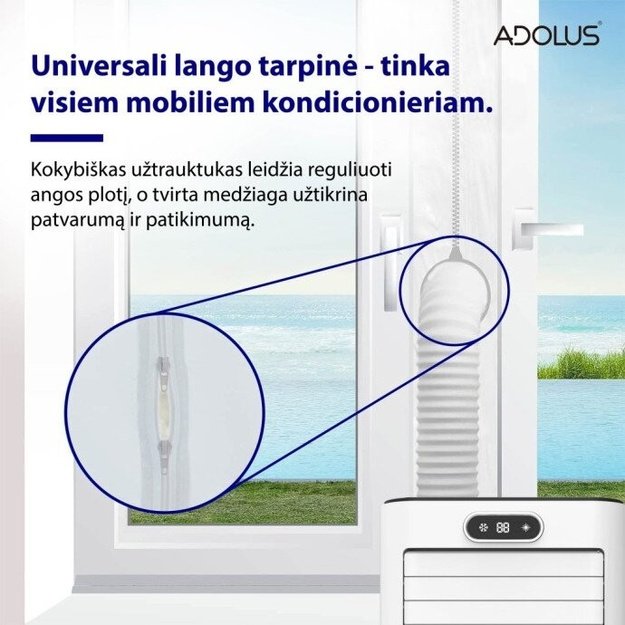 Lango tarpinė Adolus (400 cm) mobiliam oro kondicionieriui