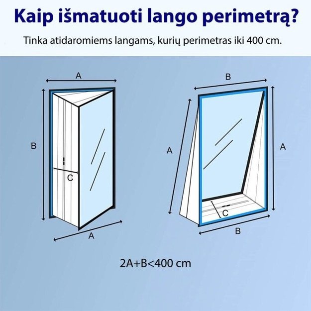 Lango tarpinė Adolus (400 cm) mobiliam oro kondicionieriui