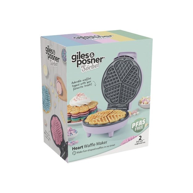 Giles & Posner EK6701GSPPVDE Heart Waffle Maker