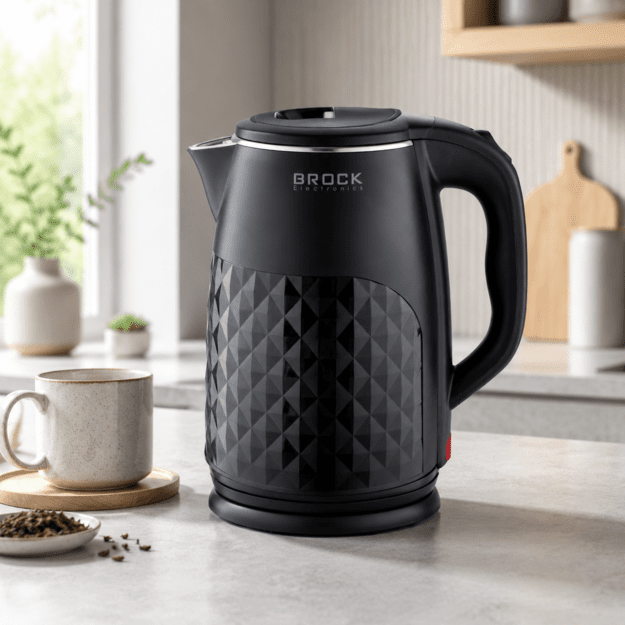 Brock WK 0618 BK Electricl Kettle With Doubl Walls 1,8L 1500W, Black