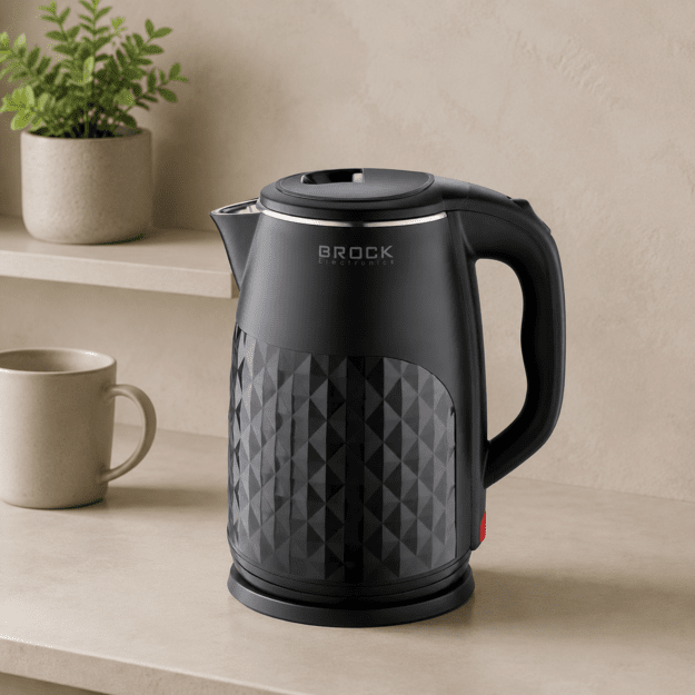 Brock WK 0618 BK Electricl Kettle With Doubl Walls 1,8L 1500W, Black
