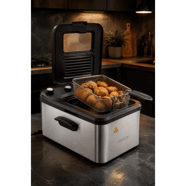 Brock DF 3001 SS 3,2L 2200W, Black/Steel