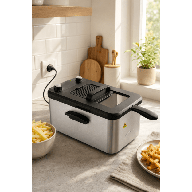 Brock DF 3001 SS 3,2L 2200W, Black/Steel