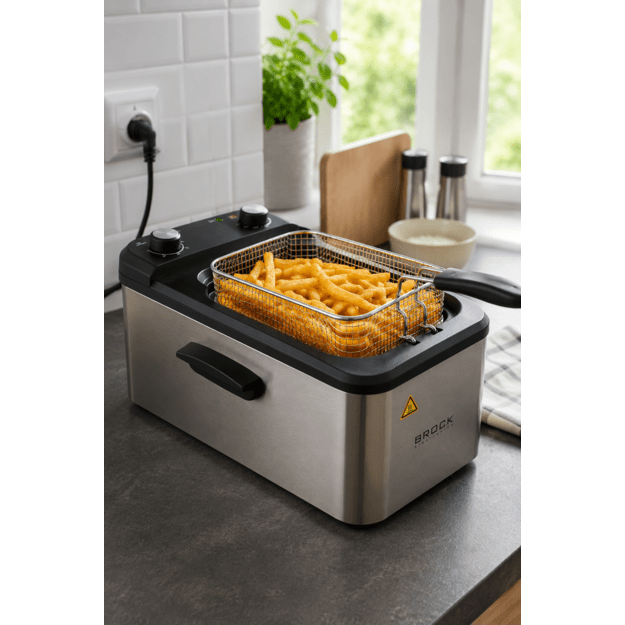 Brock DF 3001 SS 3,2L 2200W, Black/Steel