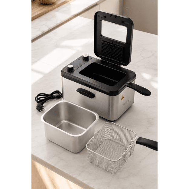 Brock DF 3001 SS 3,2L 2200W, Black/Steel