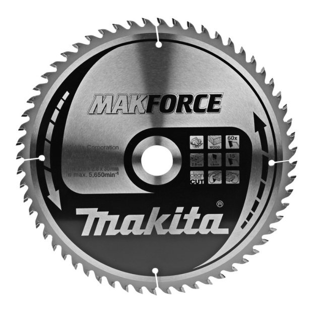 Medžio pjovimo diskas MAKITA 270x30x2,8mm  60T 15&deg;