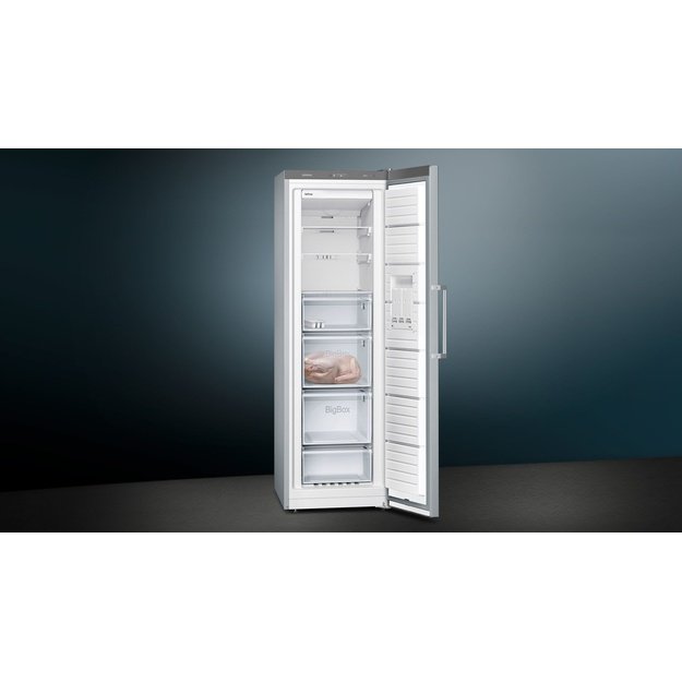 Siemens iQ300 GS36NVIEP freezer Upright Freestanding 242 L E Stainless steel