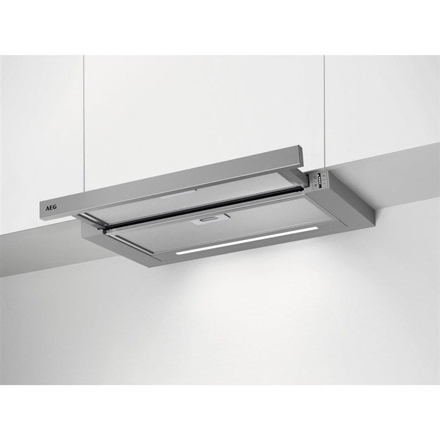 AEG DPE5660M Semi built-in (pull out) Grey 495 m3/h