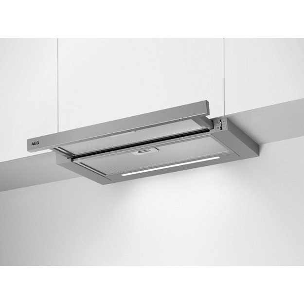 AEG DPE5660M Semi built-in (pull out) Grey 495 m3/h