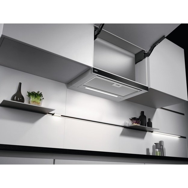 AEG DPE5660M Semi built-in (pull out) Grey 495 m3/h