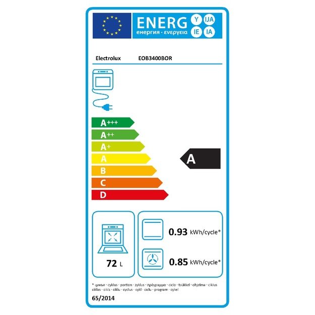 Electrolux EOB3400BOR 74 L 2780 W A Black