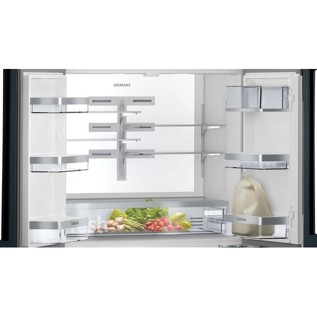 Siemens KF96RSBEA side-by-side refrigerator Freestanding 572 L Black